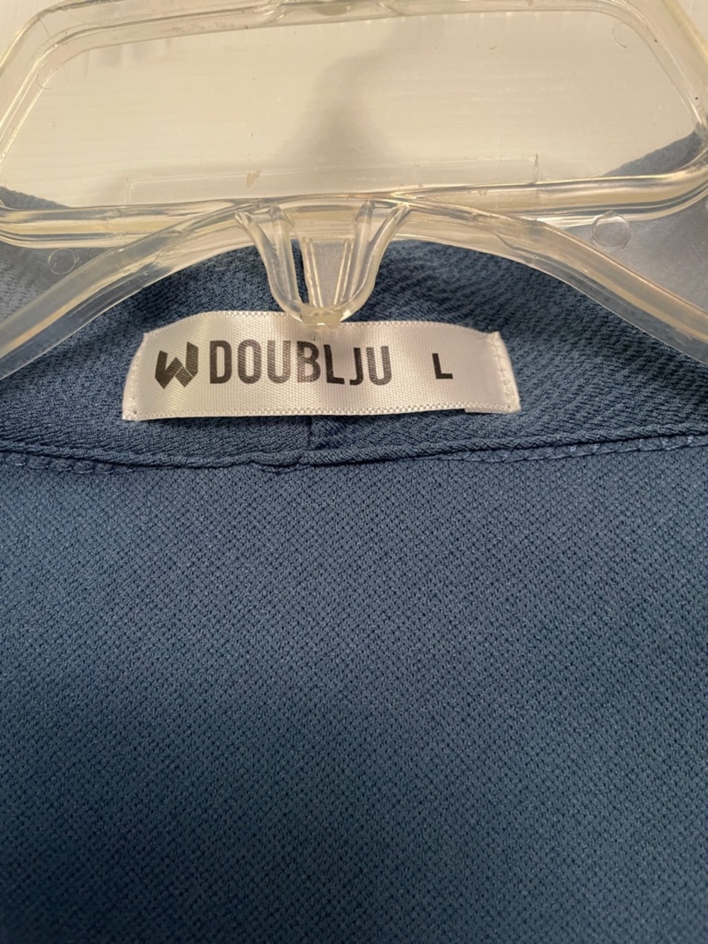 DOUBLJU Women’s Ruched 3/4 Sleeves Open Front Blue Lightweight Jacket Blazer L - Picture 2 of 7